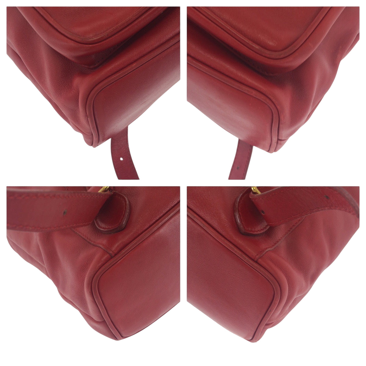 Gucci Backpack 003 Metal Backpack Leather Brown Red Gold