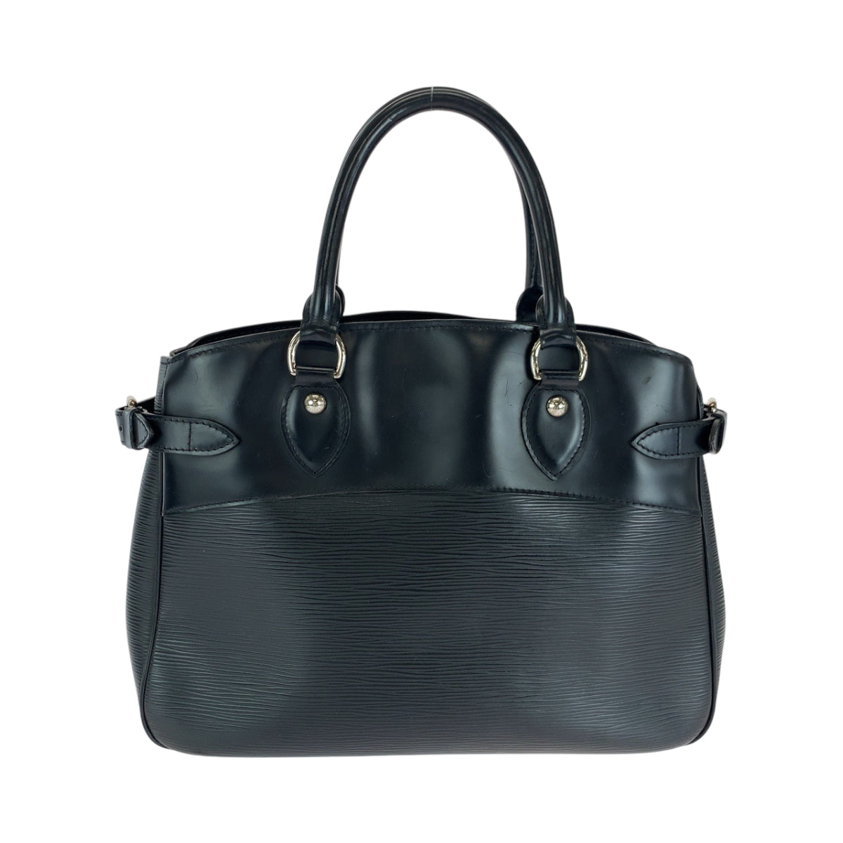 Louis Vuitton M59262 Epi SilverMetal Epi Passy Leather Black Handbag
