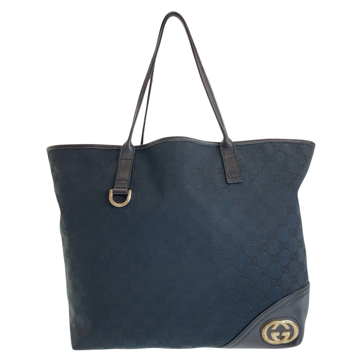 Gucci GG , Newbrit Leather Canvas Black Shoulder Bag