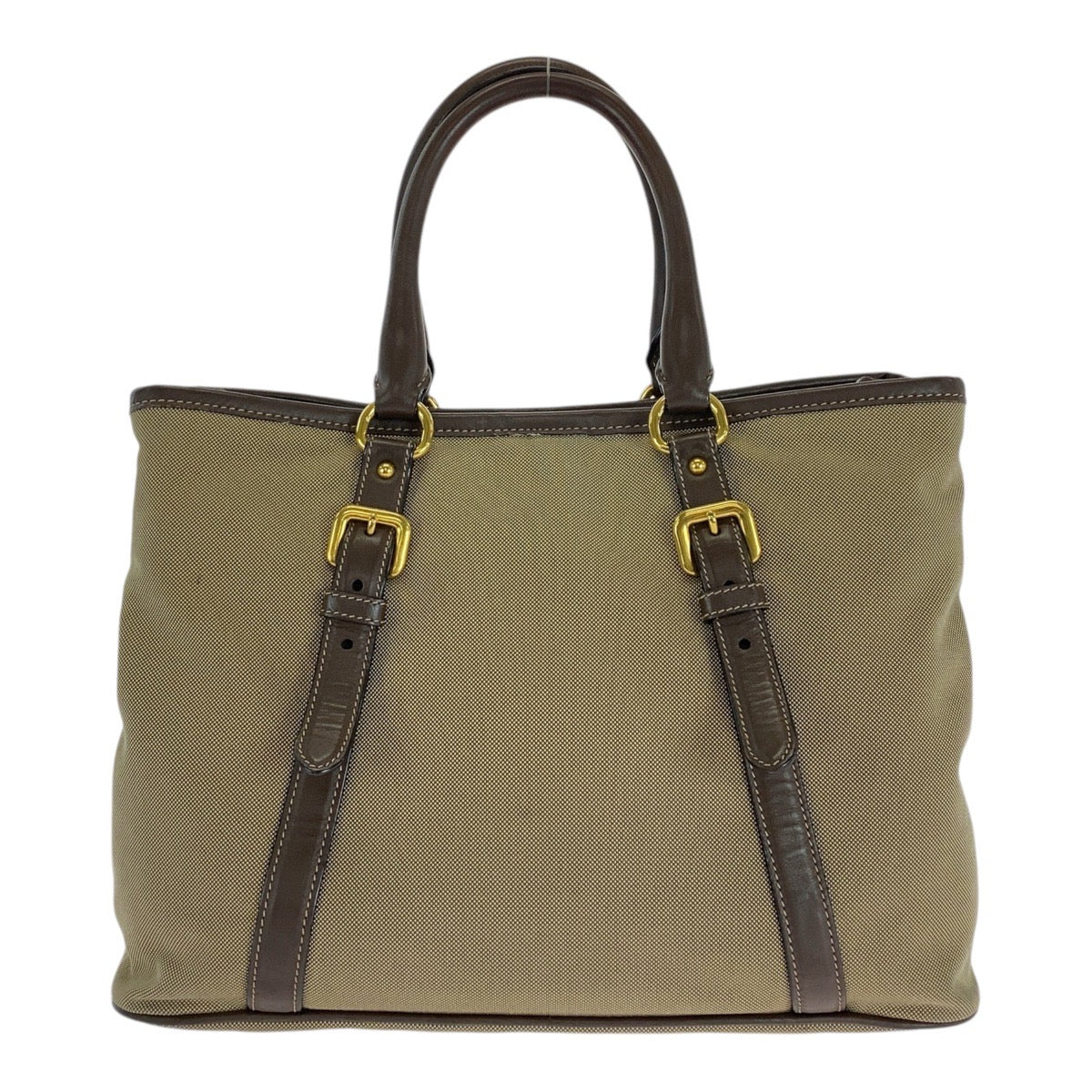 Tote Bag , Khaki Gold Metal Tote Leather Canvas Shoulder Bag