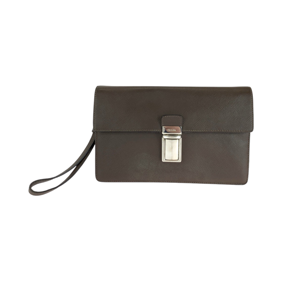 Clutch Bag Metal Clutch Bag Business Bag Leather Brown