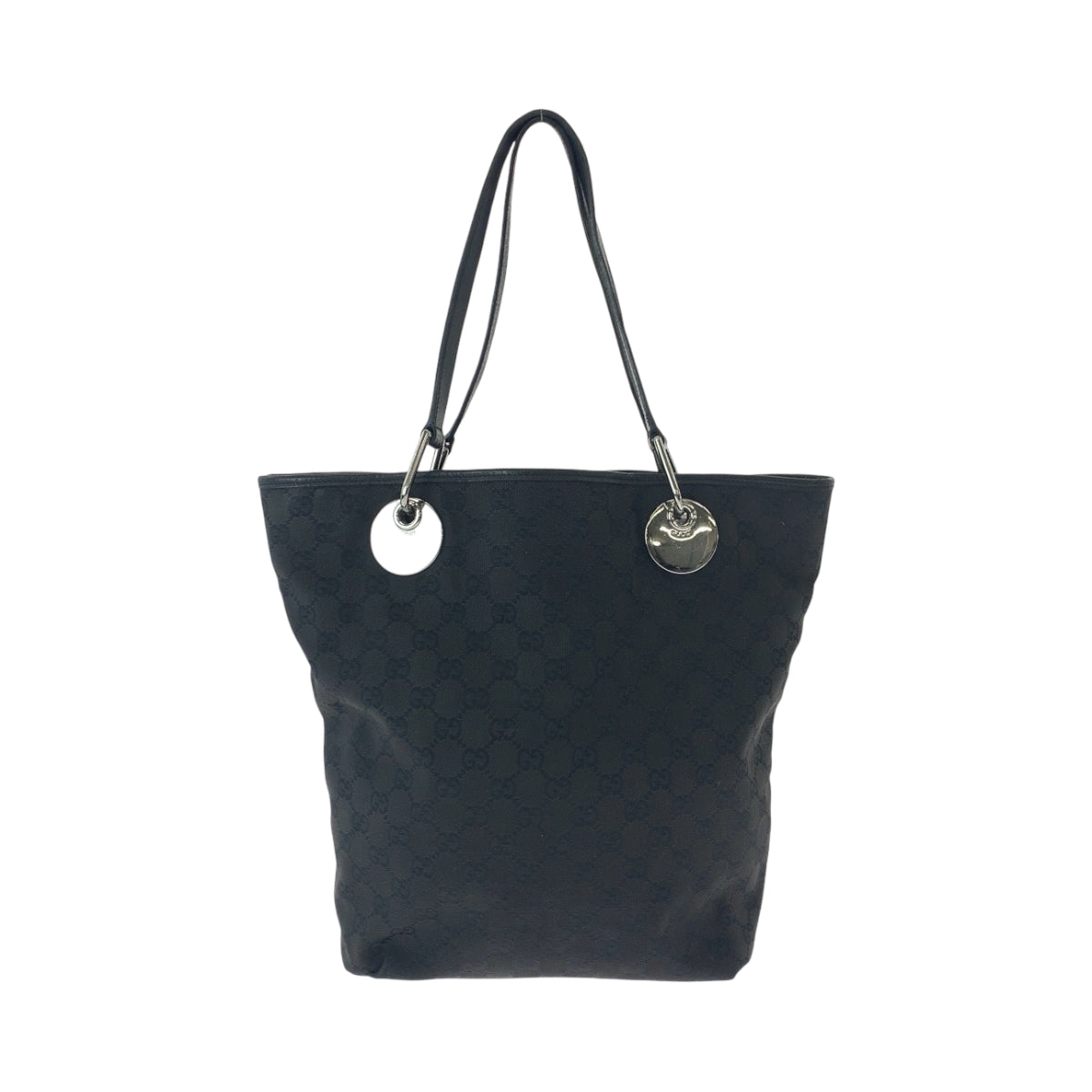 Gucci GG SilverMetal Canvas Black Shoulder Bag 10