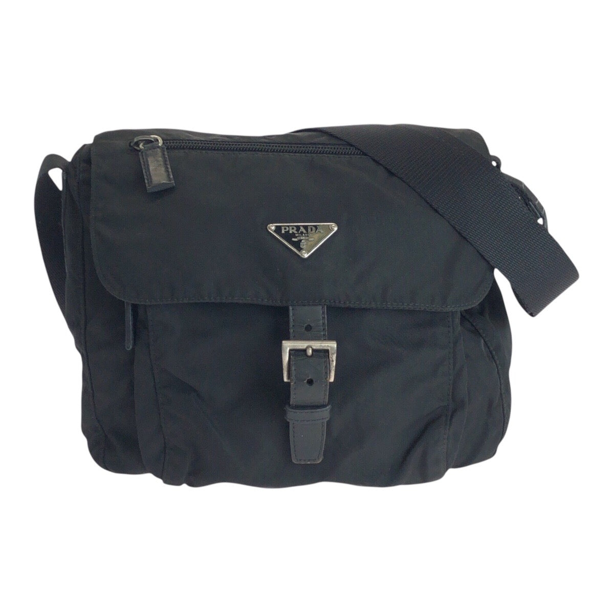 Shoulder Bag , Silvermetal Shoulder Bag Pochette Leather Nylon