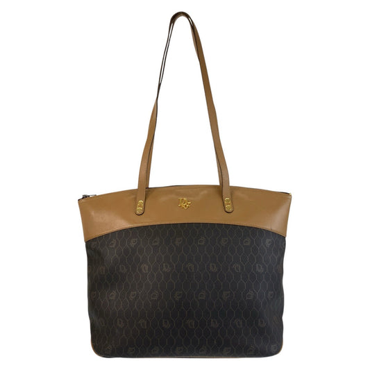 Dior Christian Tote Bag Pvc, Camel Metal Tote Leather Brown Shoulder Bag