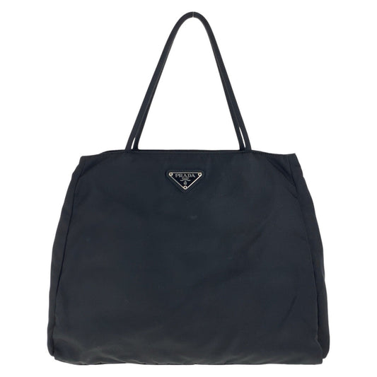 Prada Tessuto Triangle Plate Tote Bag Nylon Logo
