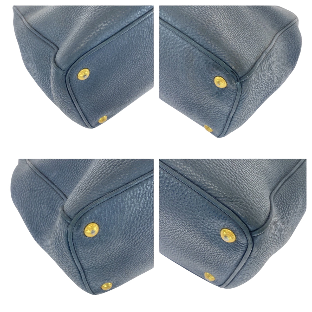 Tote Bag Goldmetal Tote Bag Handbag Vitterodino Leather Blue