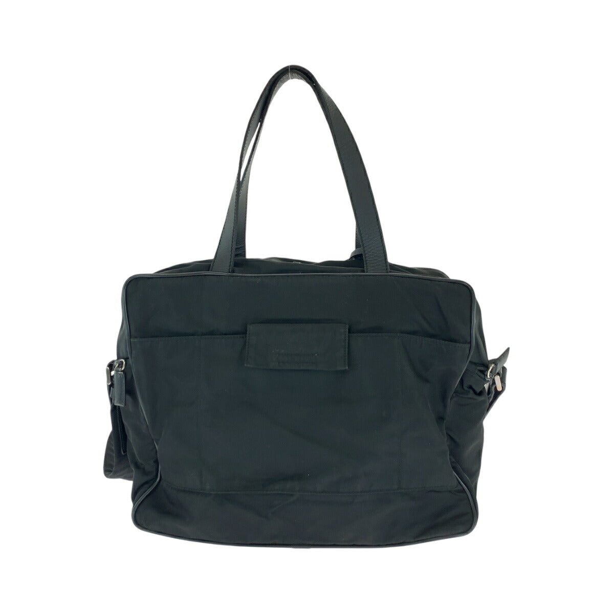 Prada Tessuto Triangle Plate 2Way Briefcase Handbag Logo Travel Bag
