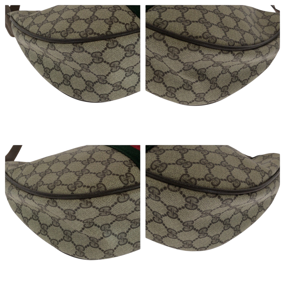 Gucci 10 02 008 GG Supreme Canvas Brown Beige Shoulder Bag