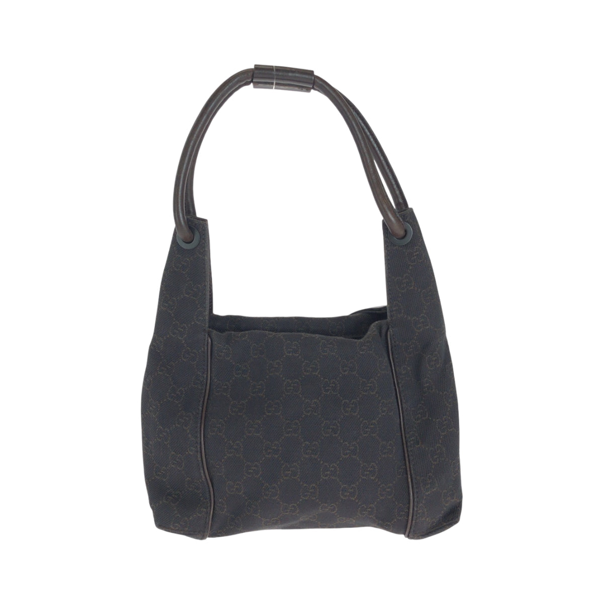 Gucci GG Metal Canvas Black Brown Shoulder Bag