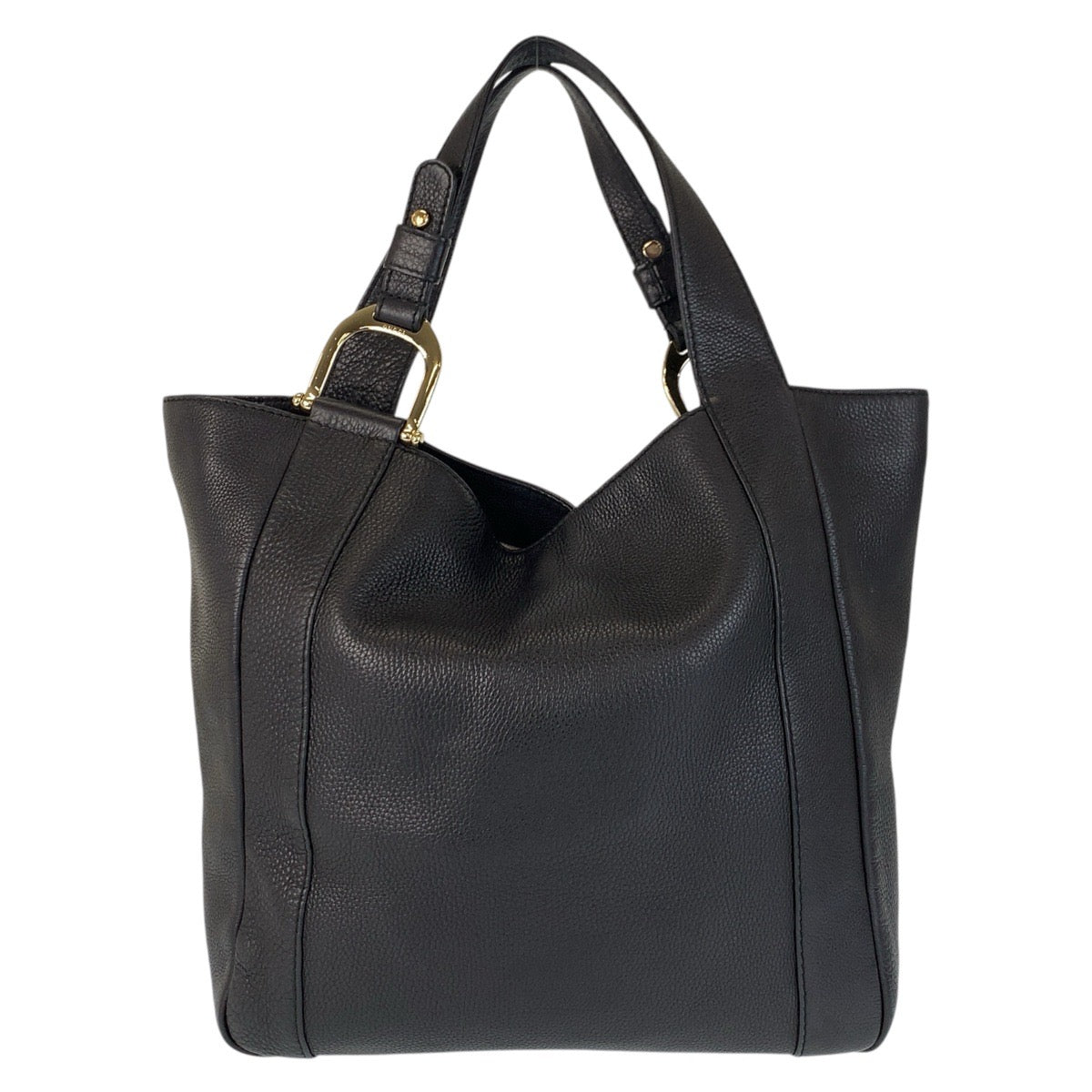 Gucci GoldMetal Unisex Leather Black Shoulder Bag
