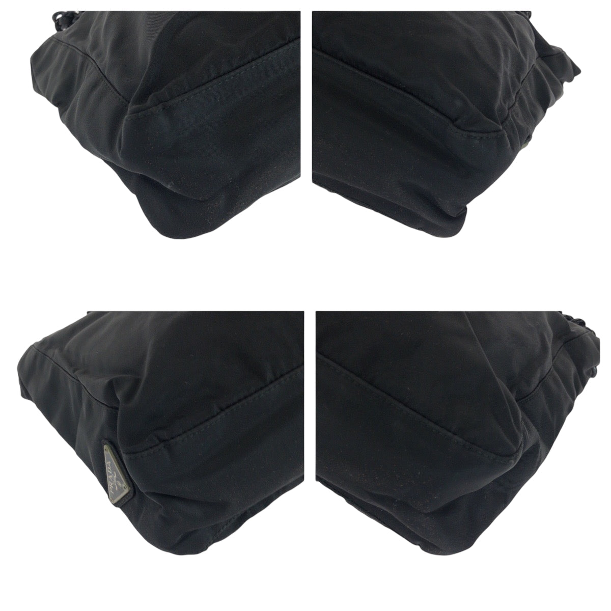 Tote Bag Silvermetal Chaintote Bag Shoulder Bag Nylon Black