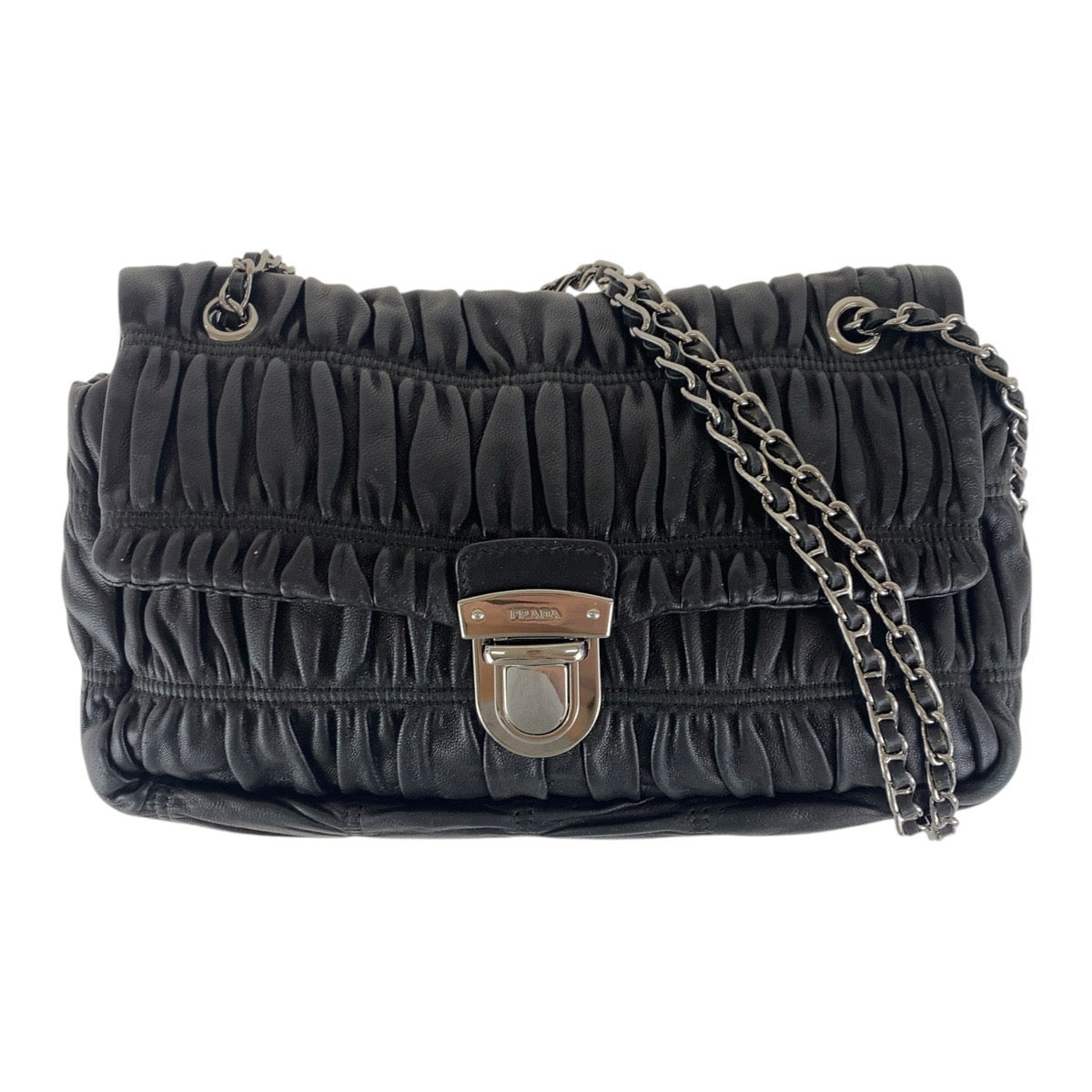 Shoulder Bag Silvermetal Crossbody Chain Shoulder Bag Leather Black Crossbody Bag