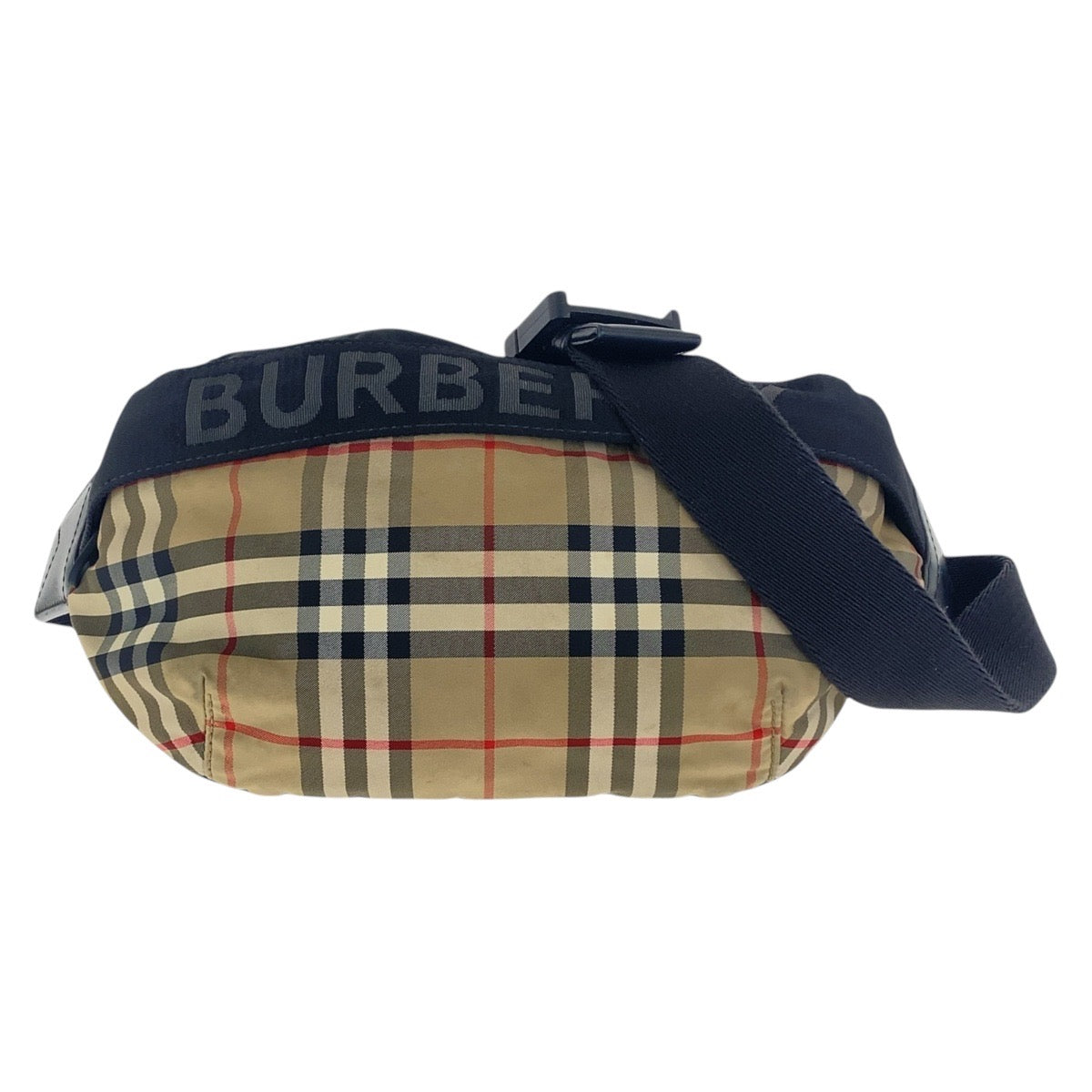 Burberry Sling Bag Sling Bag Bum Bag Unisex Check Nylon Black Beige Crossbody Bag
