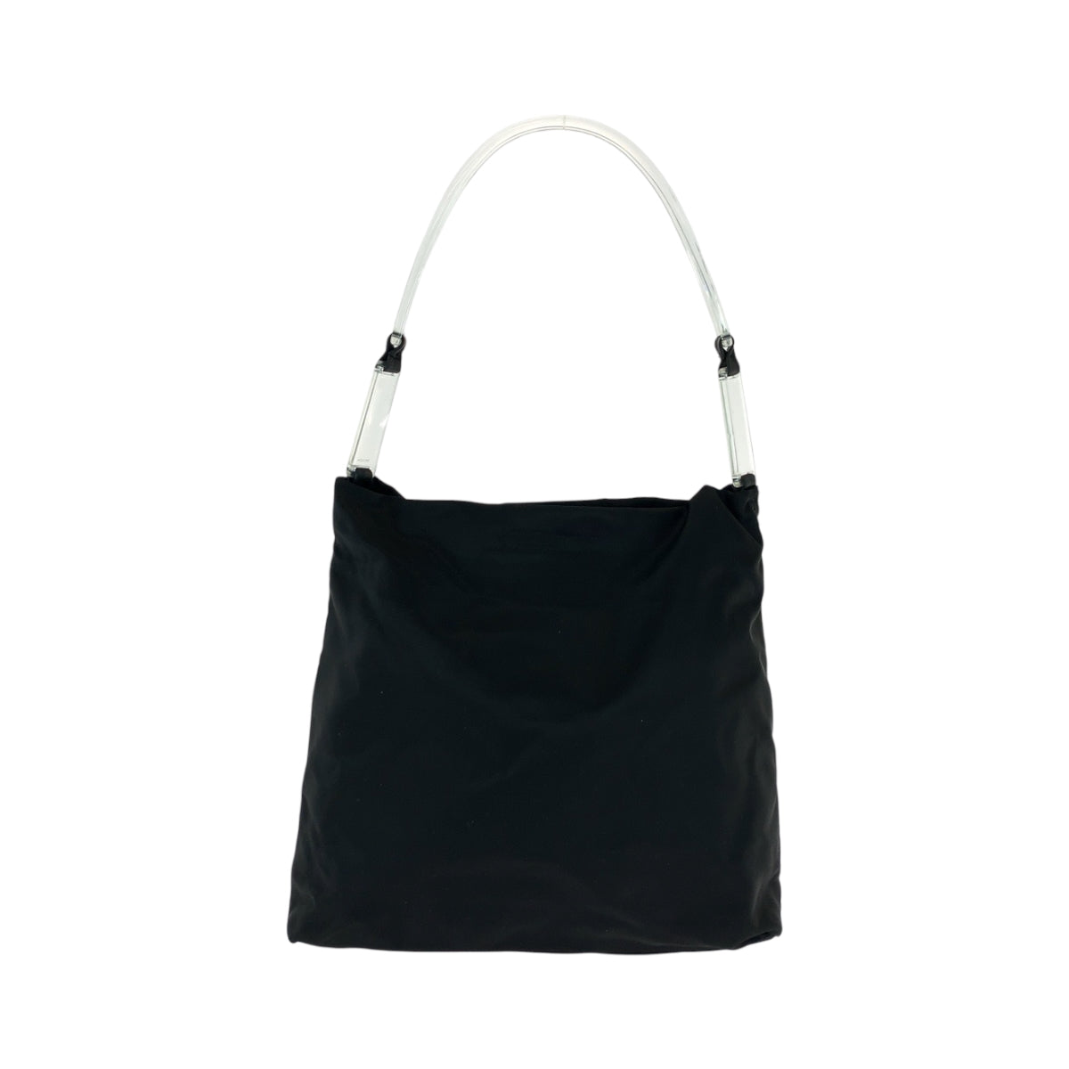 Shoulder Bag Silvermetal Clear One Shoulder Bag Nylon Black
