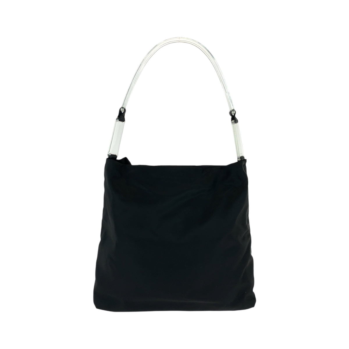 Shoulder Bag Silvermetal Clear One Shoulder Bag Nylon Black