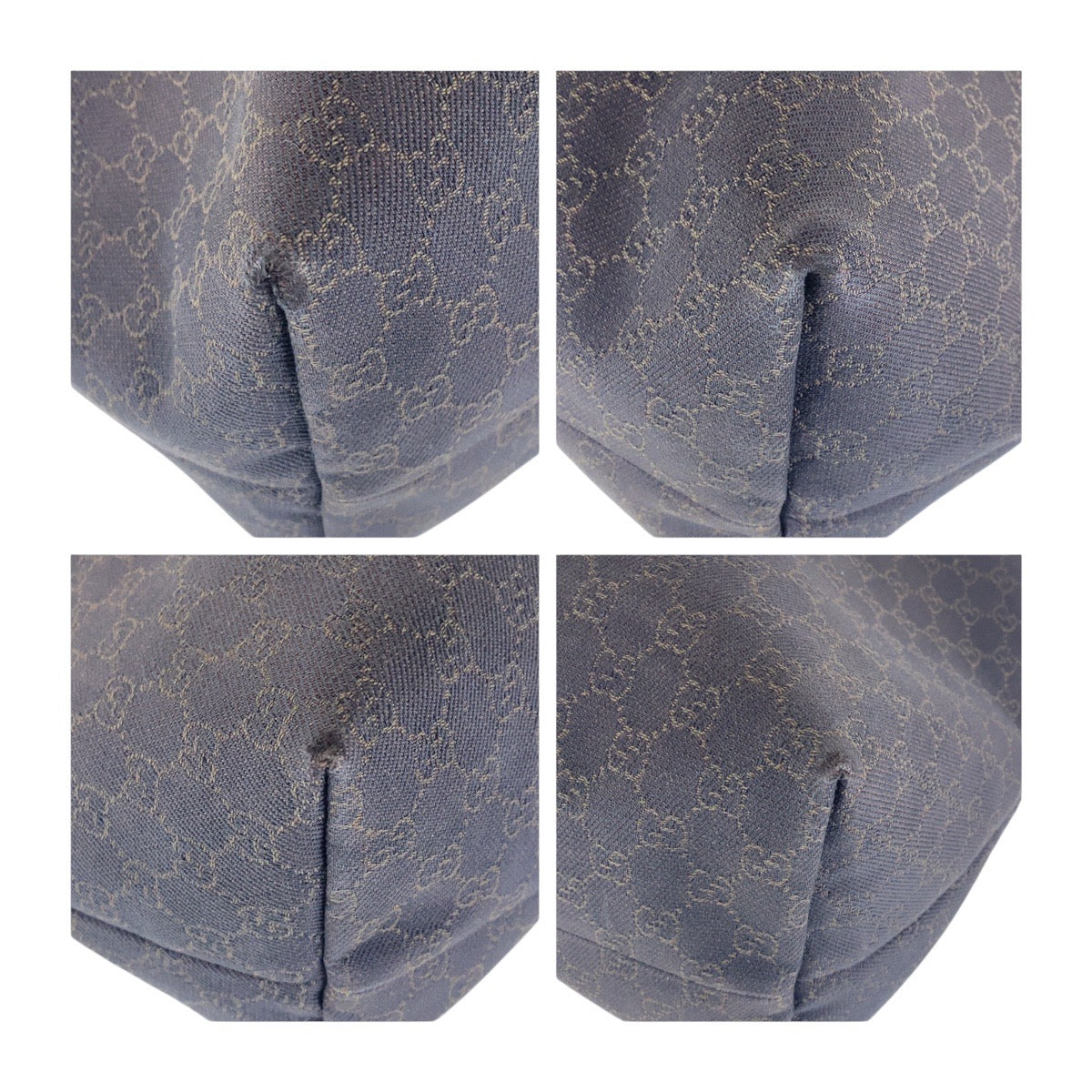 Gucci GG Canvas Brown Silver Tote Bag