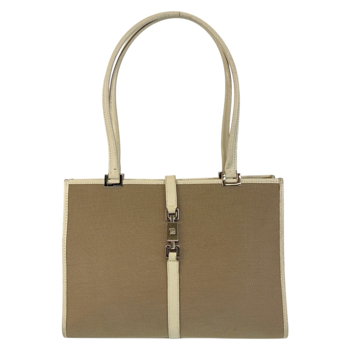 Gucci Jackie 2Way Bag Leather Canvas Travel Bag