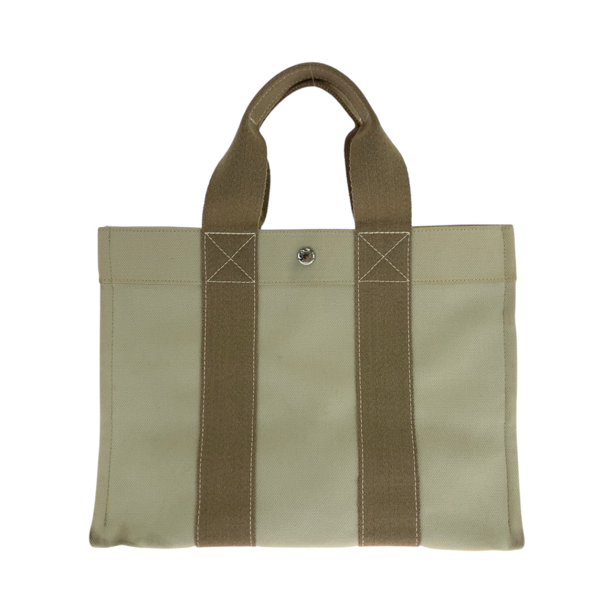 Tote Bag Ivory Silvermetal Tote Bag Handbag Canvas Beige