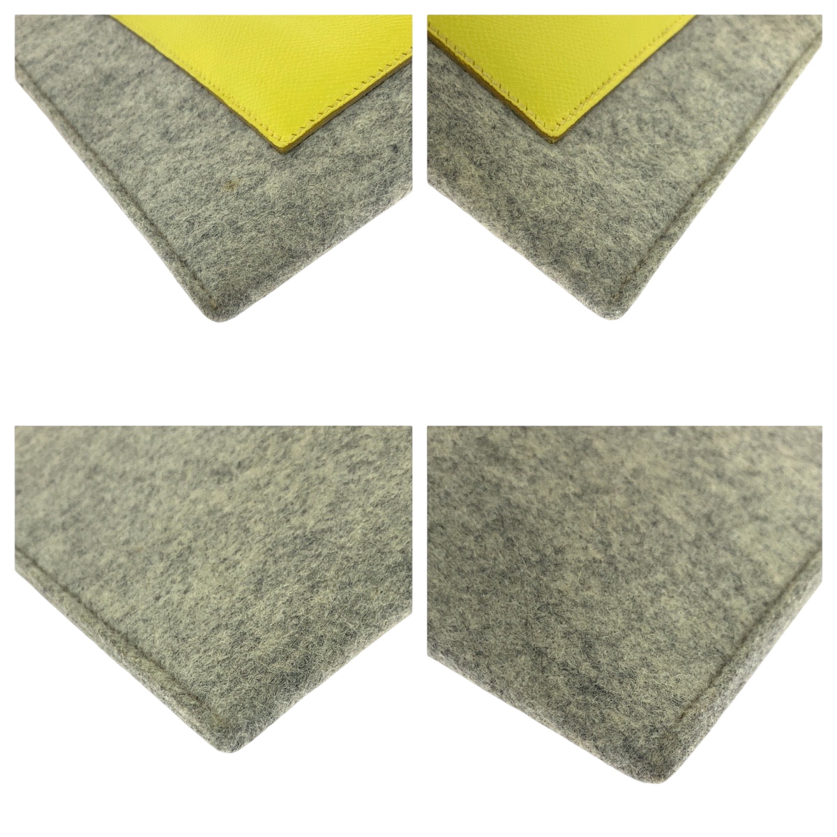 Clutch Bag Felt, Epsom Griclair Yellow Zanzibar