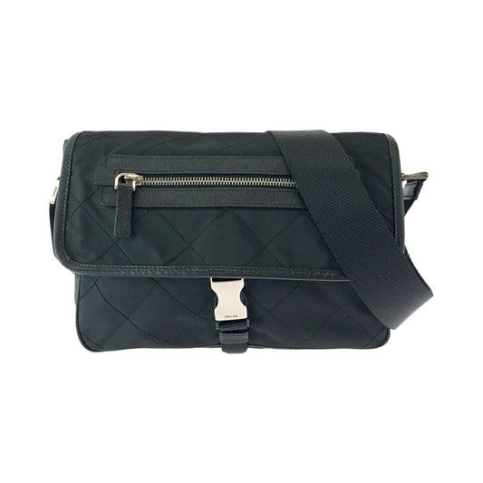 Prada Tessuto Triangle Plate 2Way Shoulder Bag Quilted Logo