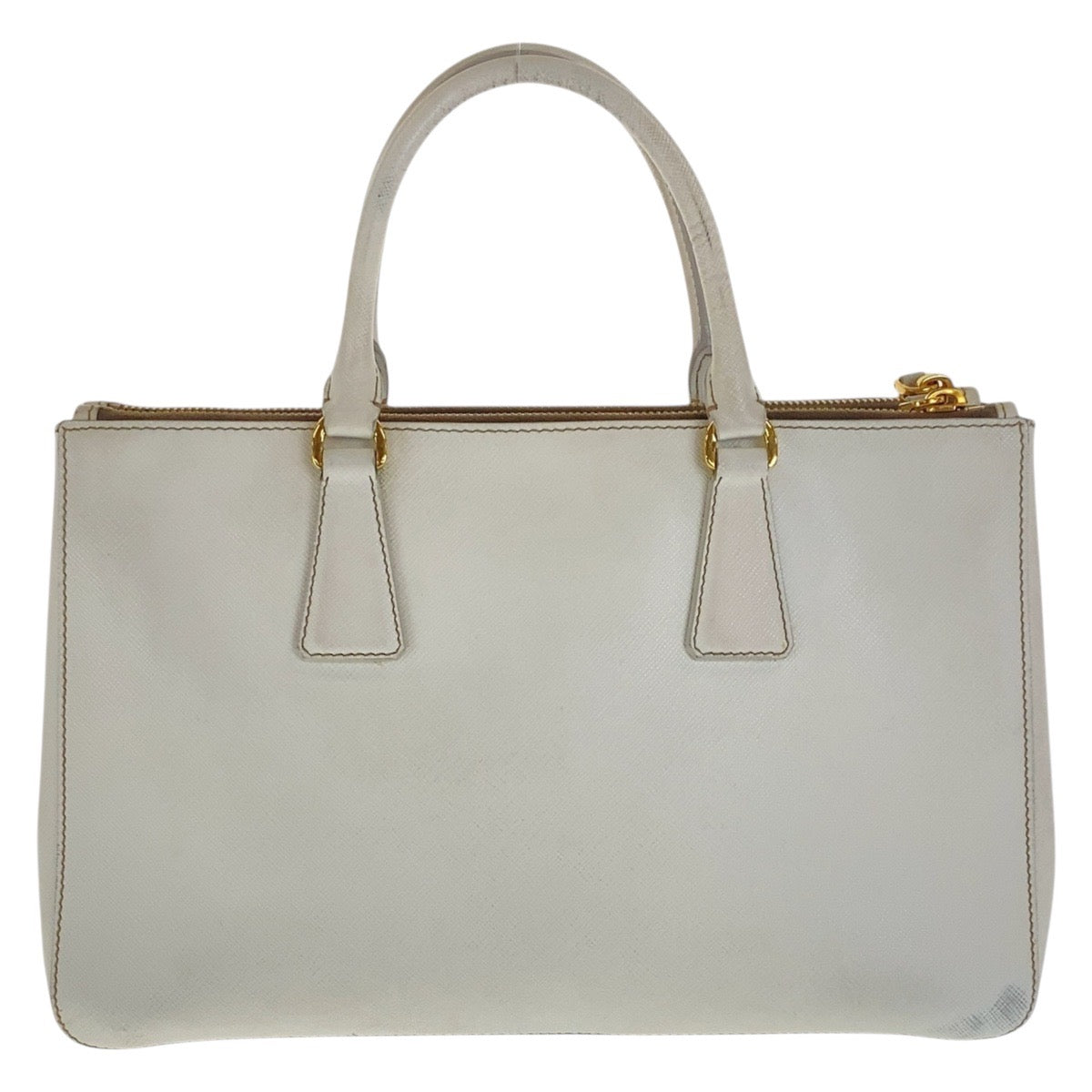 Tote Bag Goldmetal Tote Bag Handbag Safiano Leather White