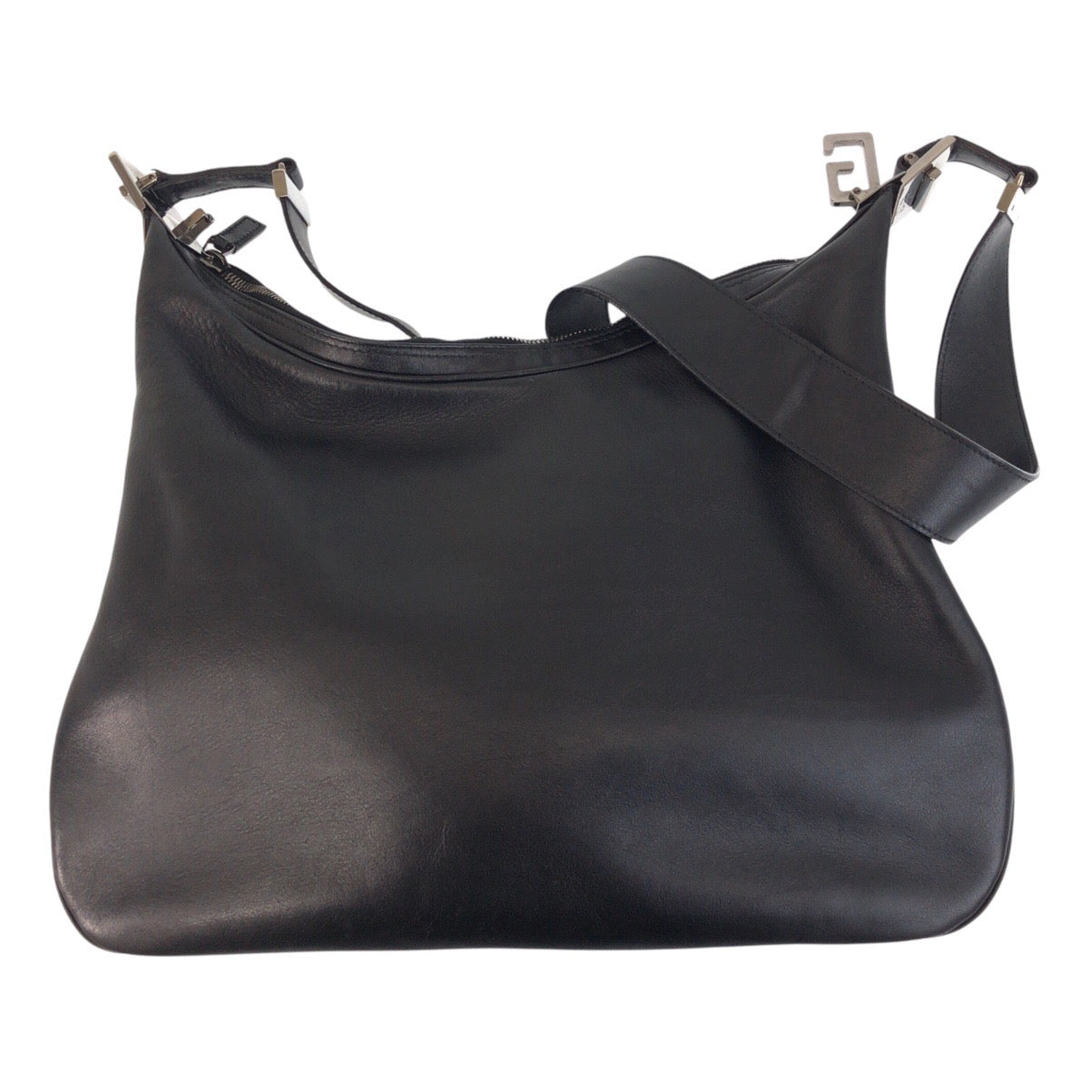 Gucci 001- SilverMetal Leather Black Shoulder Bag