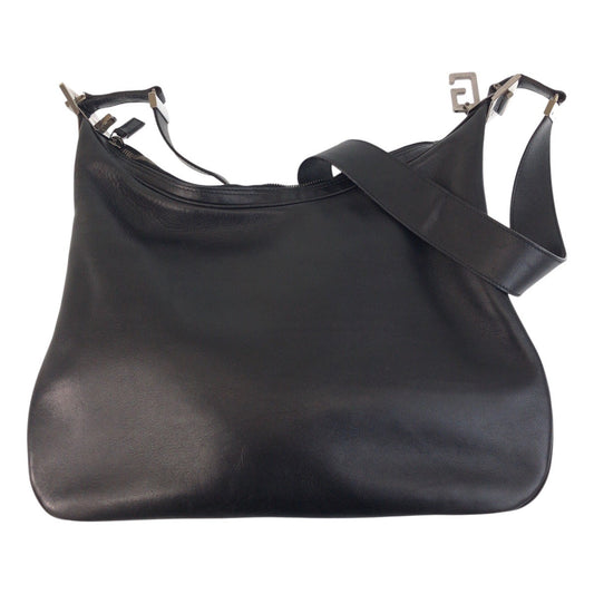 Gucci 001- SilverMetal Leather Black Shoulder Bag