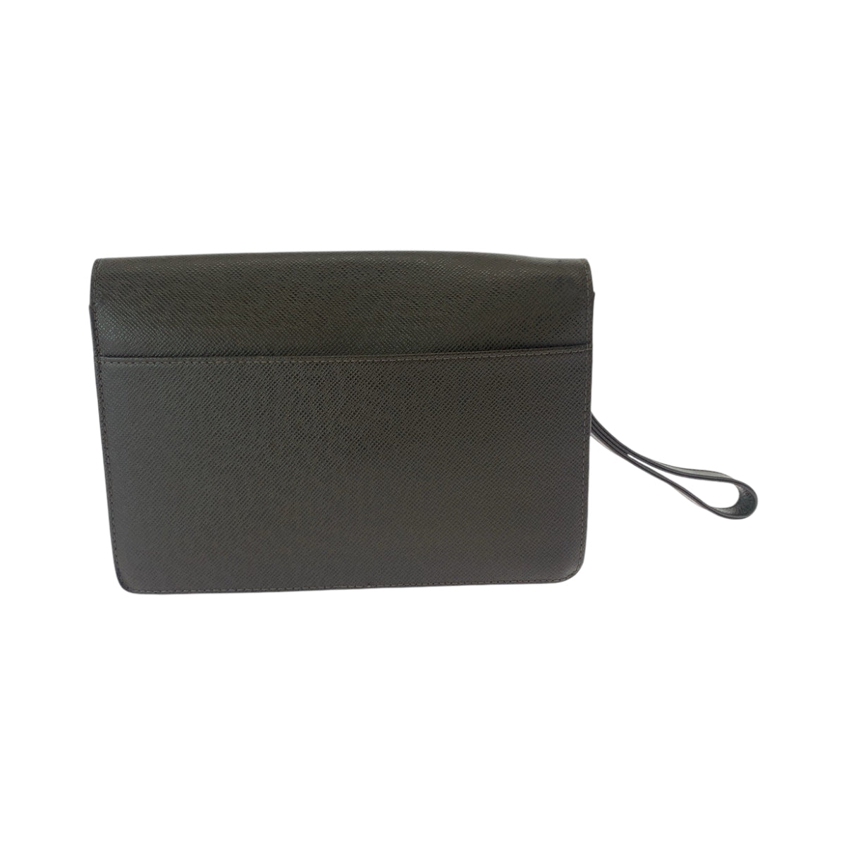 Louis Vuitton business M30786 Taiga ga Brown Silver Clutch Bag