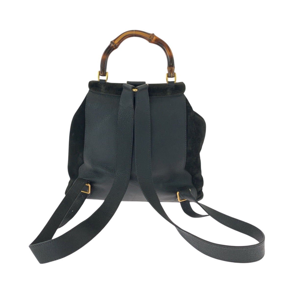 Gucci Backpack 003 Gold Leather Suede Black Brown