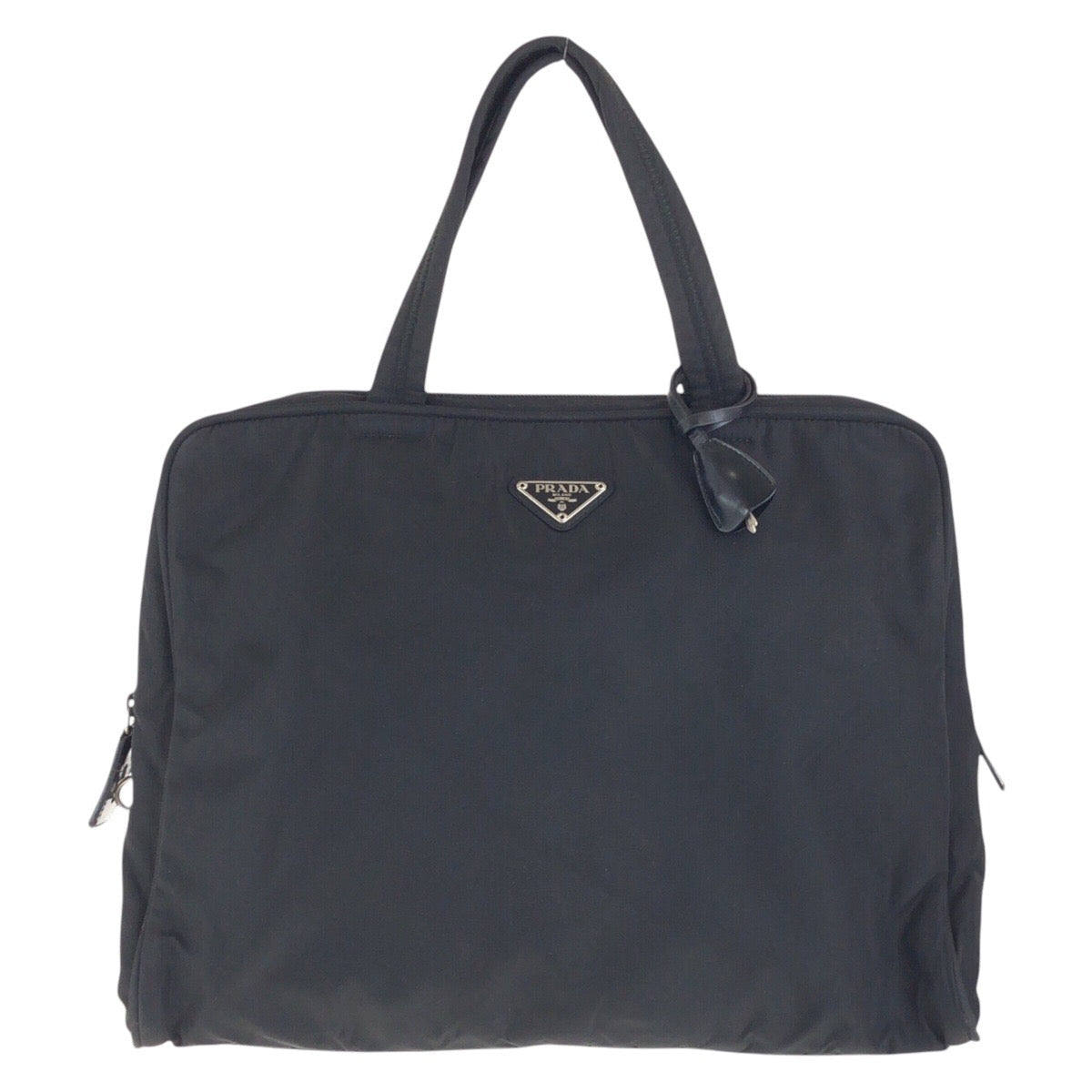 Prada Tessuto Triangle Plate Handbag Nylon Logo Travel Bag Plate Nylon Handbag