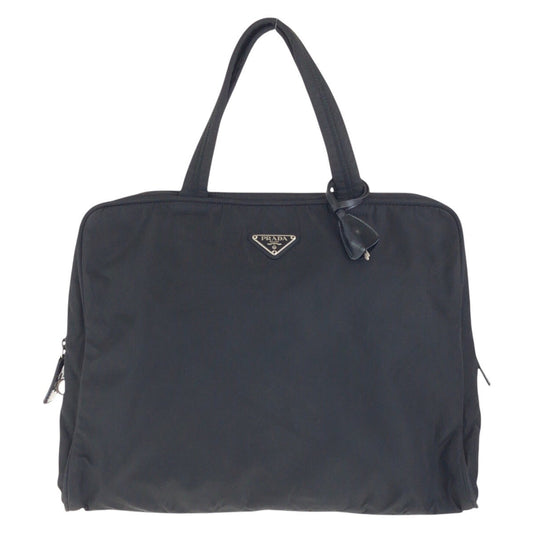 Prada Tessuto Triangle Plate Handbag Nylon Logo Travel Bag Plate Nylon Handbag