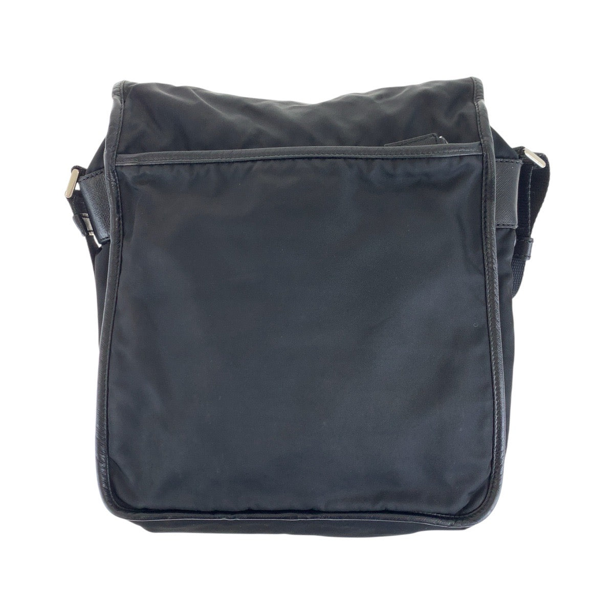 Shoulder Bag , Silvermetal Shoulder Bag Pochette Leather Nylon Logo Mens