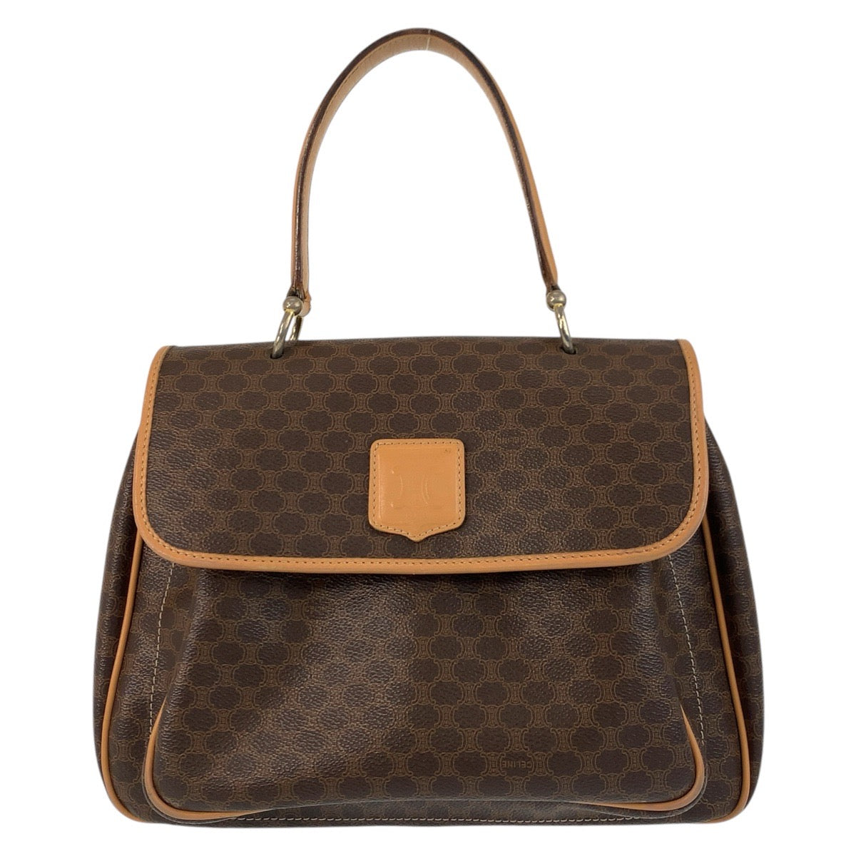 M Pvc, Metal Macadam Women Leather Brown Travel Bag