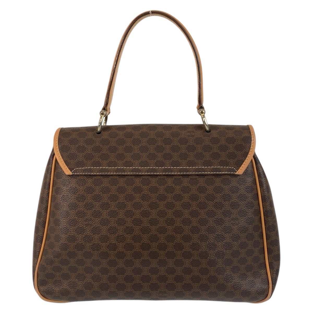 M Pvc, Metal Macadam Women Leather Brown Travel Bag