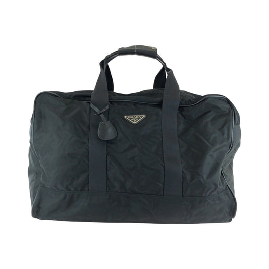 Prada Tessuto Triangle Plate Boston Bag Nylon Logo Travel Bag