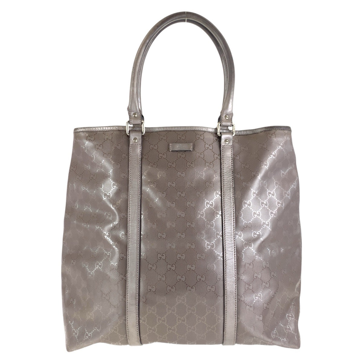 Gucci GG tion GG implementation Leather Canvas Brown Silver Shoulder Bag
