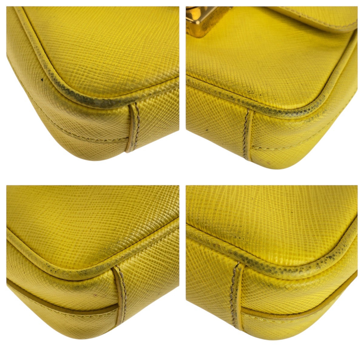 Shoulder Bag Yellow Metal Shoulder Bag Handbag Leather Gold