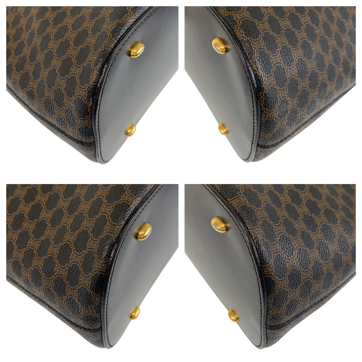 Mc Pvc, Gold Metal Macadam Women Leather Black Travel Bag