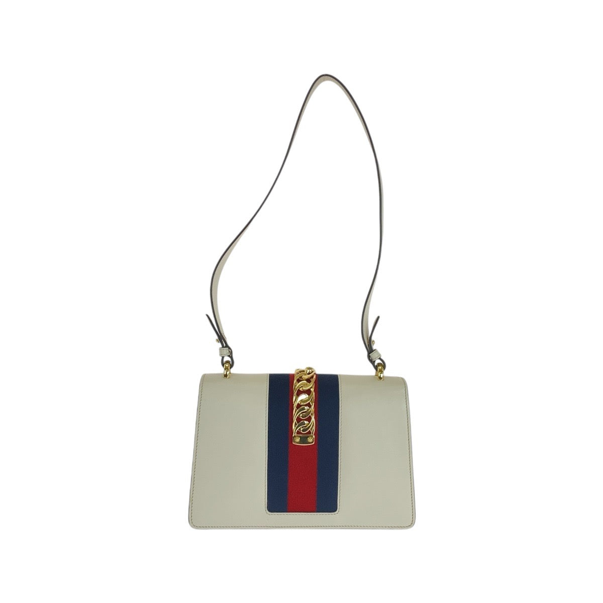 Gucci Ivory n Leather White Gold Shoulder Bag