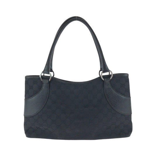 Gucci GG SilverMetal Canvas Black Tote Bag