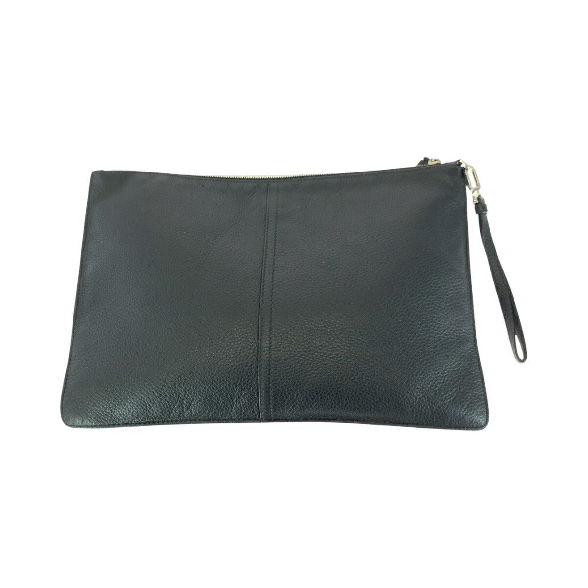 Prada City Triangle Plate Clutch Bag Leather Vitello Logo