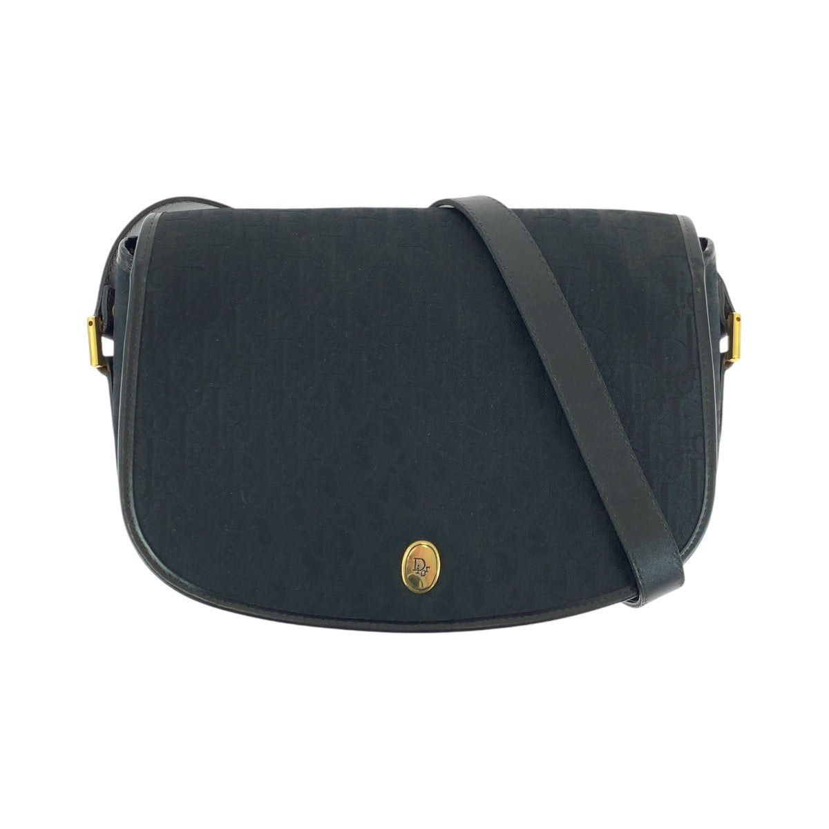 Dior Shoulder Bag , Goldmetal Shoulder Bag Pochette Leather Canvas