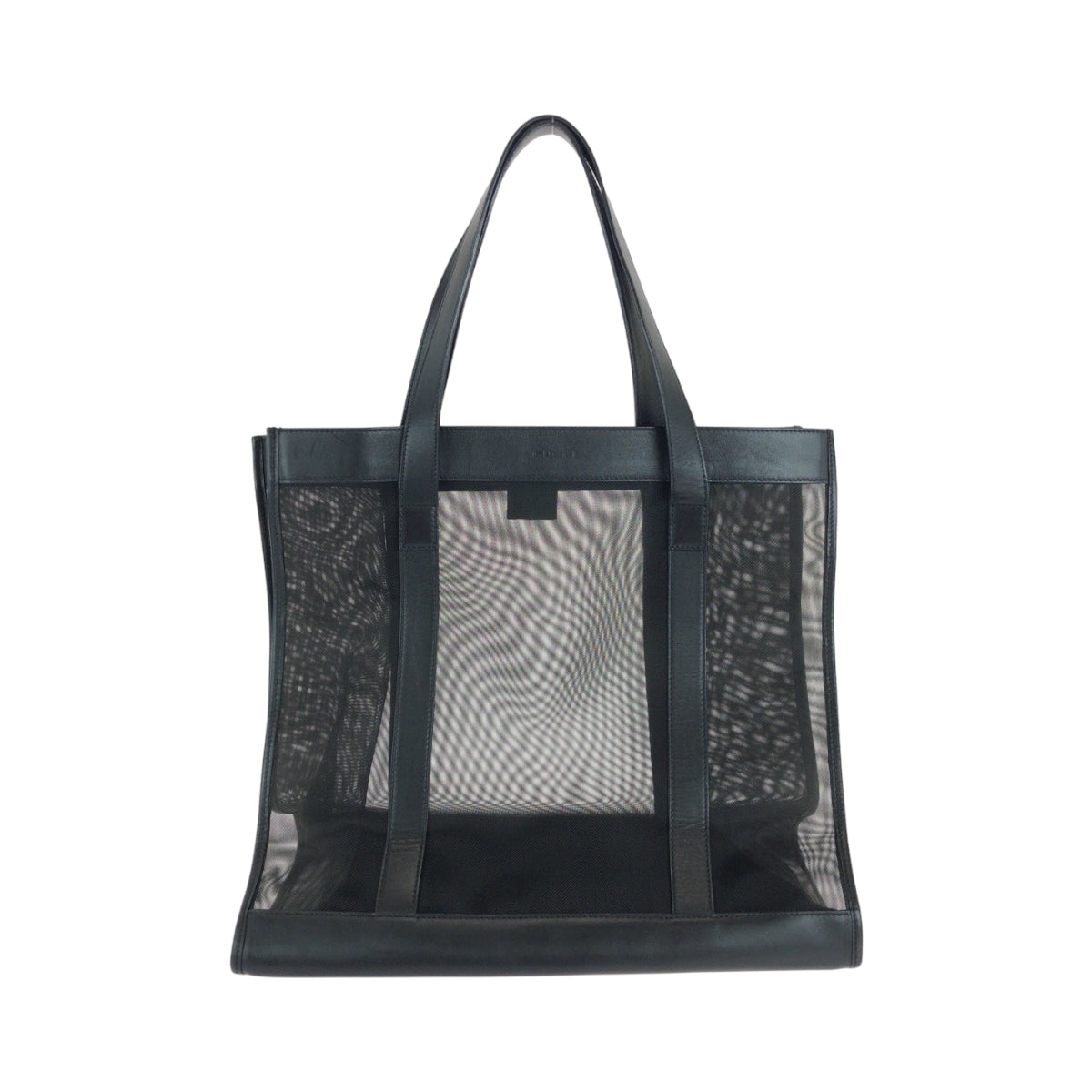 Gucci 002 mesh Nylon Black Shoulder Bag