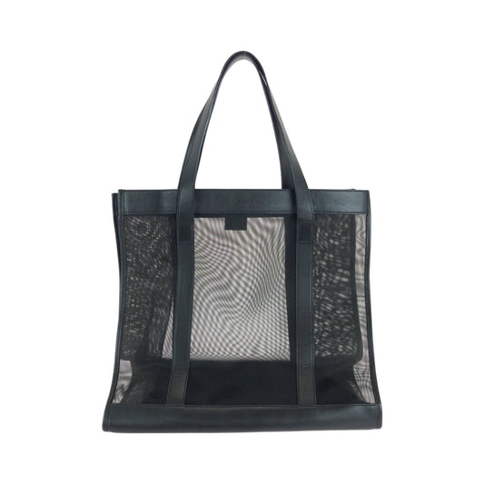 Gucci 002 mesh Nylon Black Shoulder Bag
