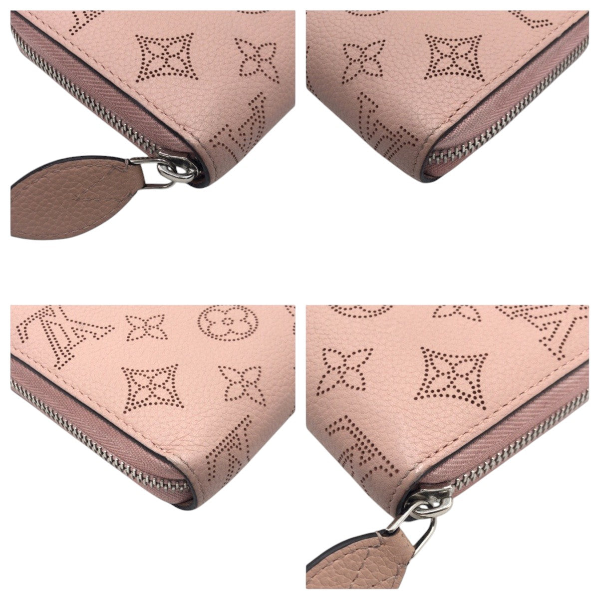 Louis Vuitton Long Purse M61868 magnolia Long Monogram Leather Pink Wallet Case