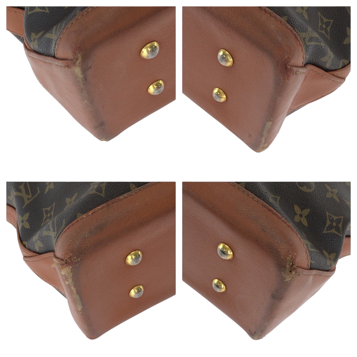 Louis Vuitton M42425 PVC end PM Monogram Brown Gold Shoulder Bag
