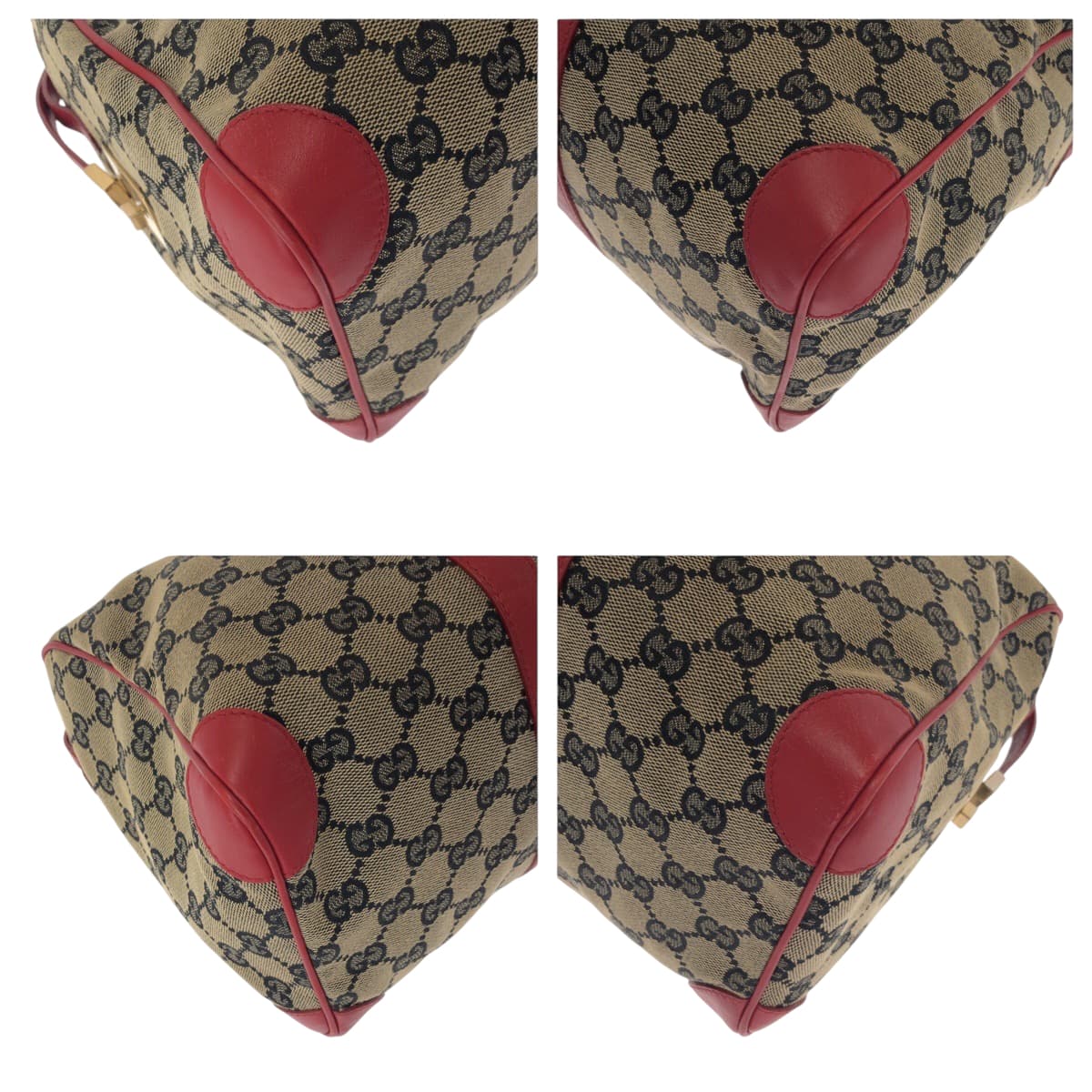Gucci 000 GG en Canvas Beige Red Gold Travel Bag