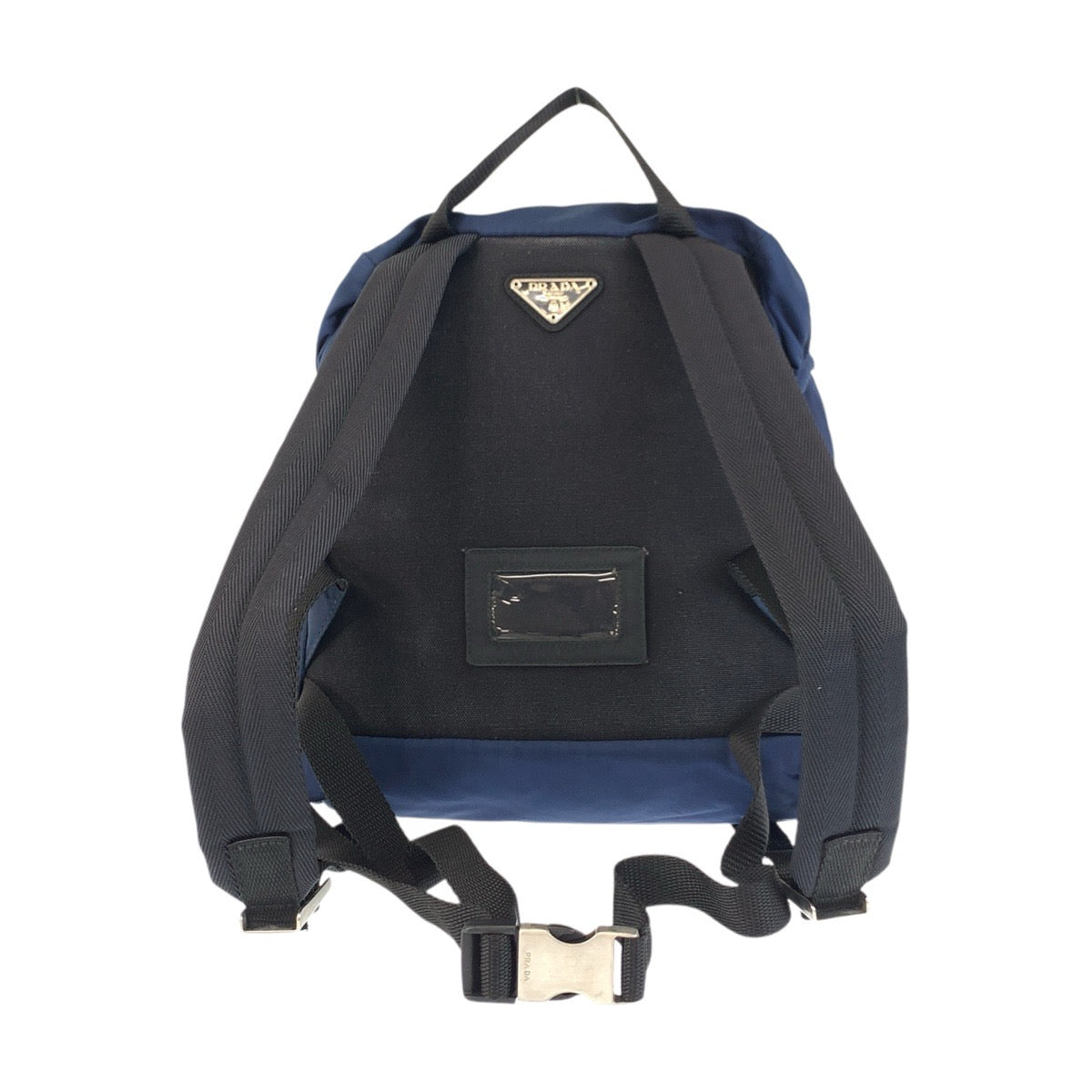Prada Tessuto Triangle Plate Backpack Nylon Logo