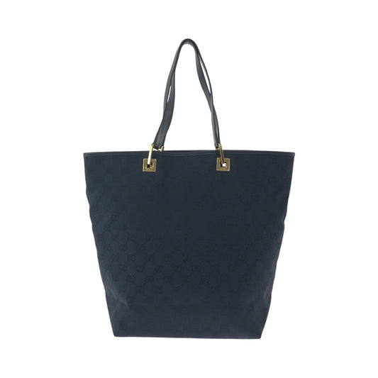 Gucci 002 GG GoldMetal Canvas Black Shoulder Bag