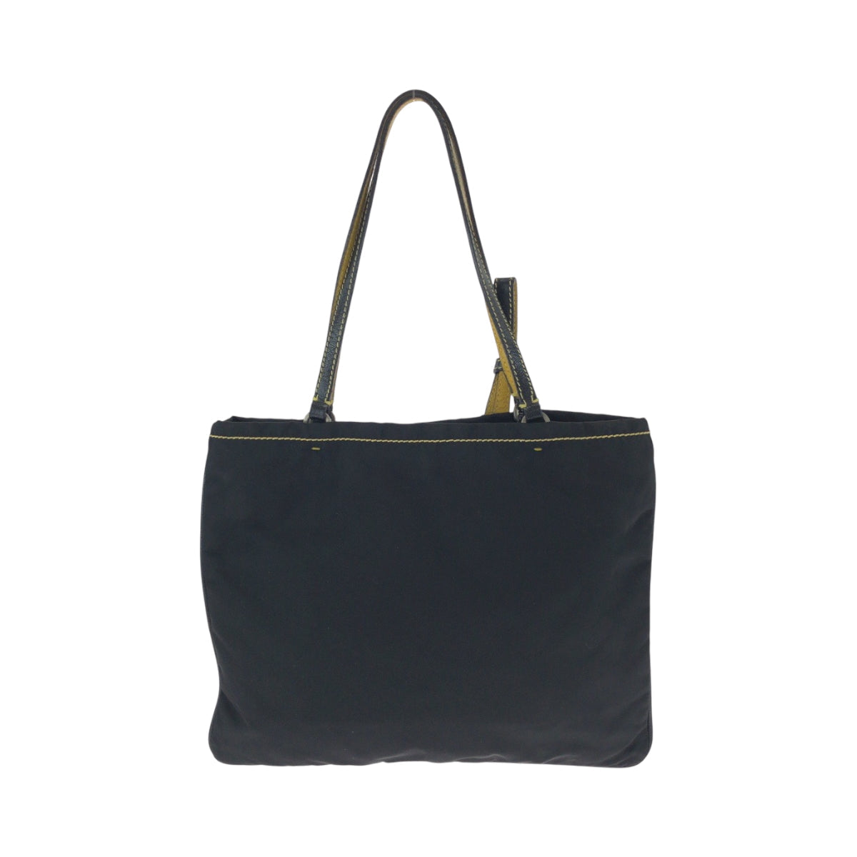 Tote Bag Yellow Silvermetal Tote Bag Handbag Nylon Black